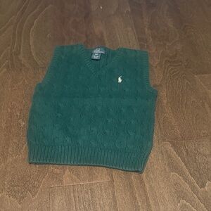 Ralph Lauren Dark Green Knit Vest- Size4/4T